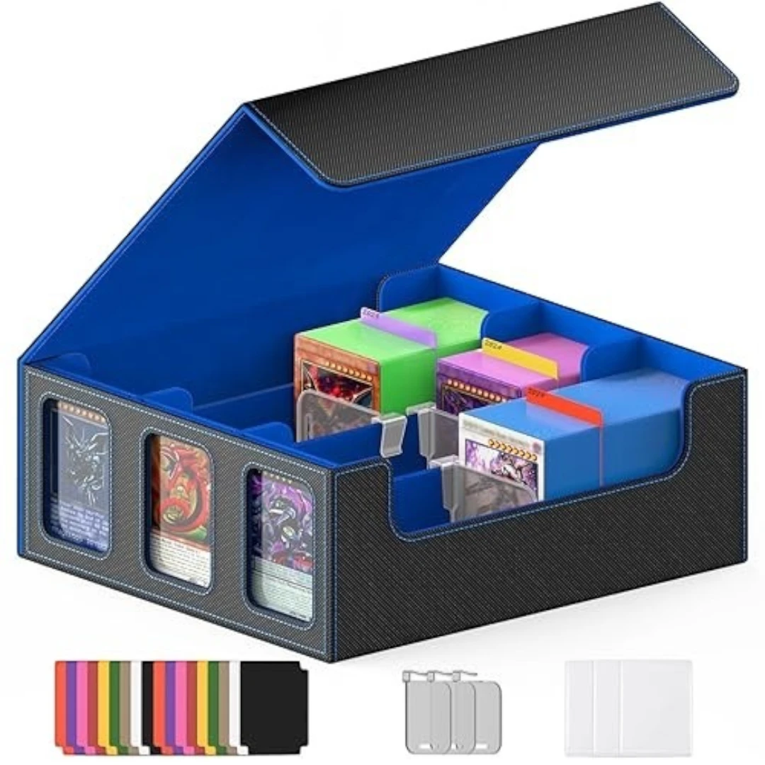 TopMade Trading Card Storage Box 2400+ Cards Magnetic Deck Case