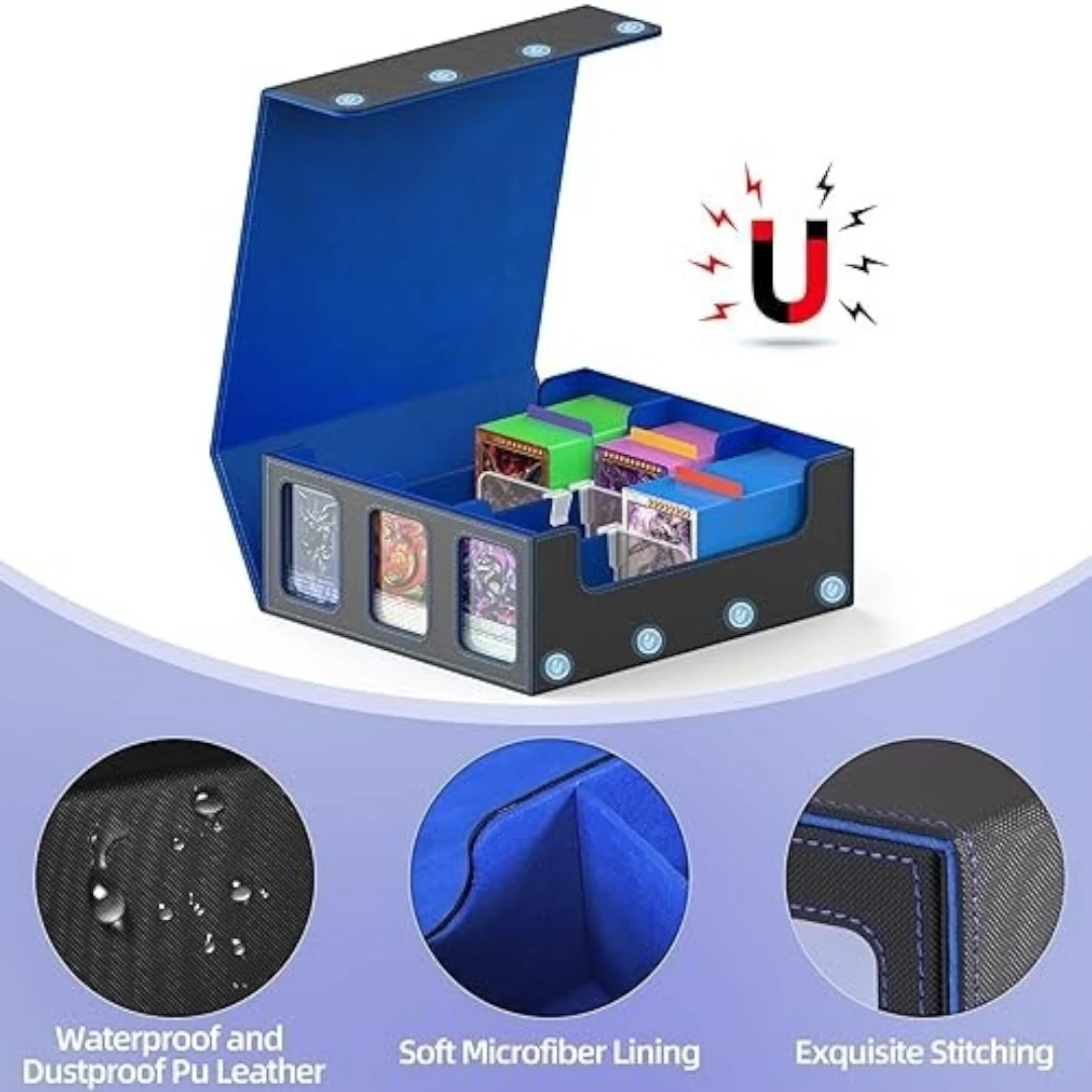 TopMade Trading Card Storage Box 2400+ Cards Magnetic Deck Case - photo 2