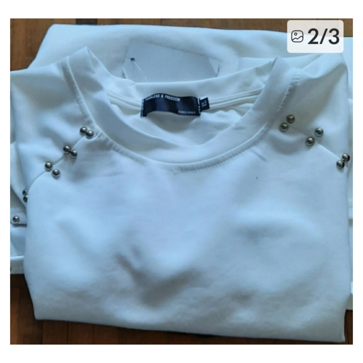 Mens Freedom & Freedom White Sequin T-Shirt - photo 2