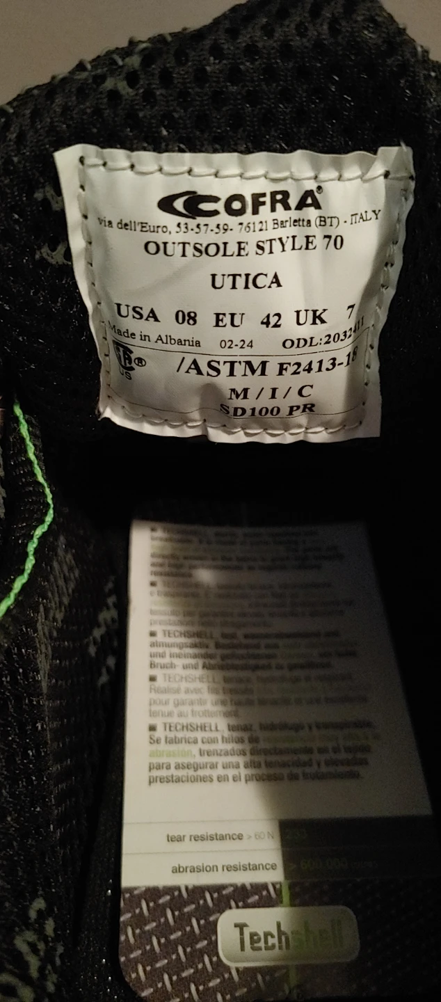 Cofra Utica Safety Shoes Size 8 - photo 2