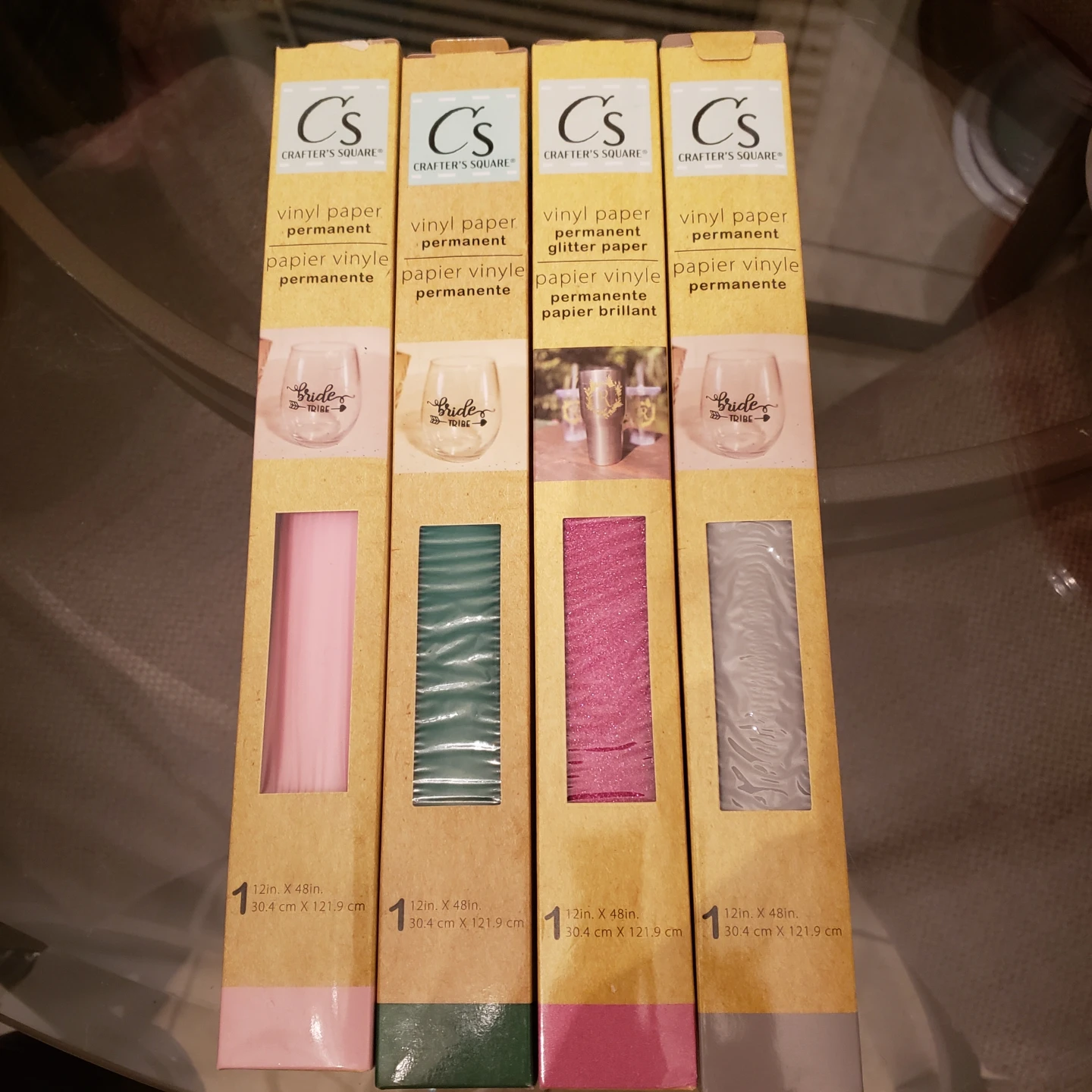 Crafter's Square Permanent Vinyl Paper Rolls (Set of 4)