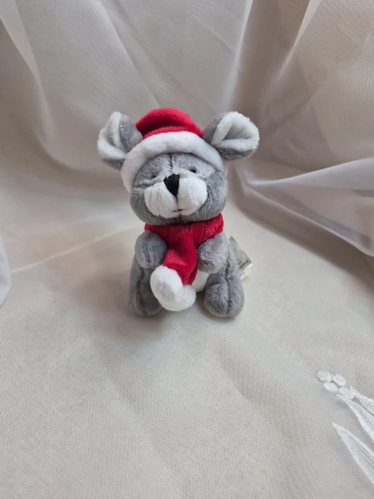 Vintage Sears Christmas Holiday 4 1/2" Mouse Plush Ornament - photo 2