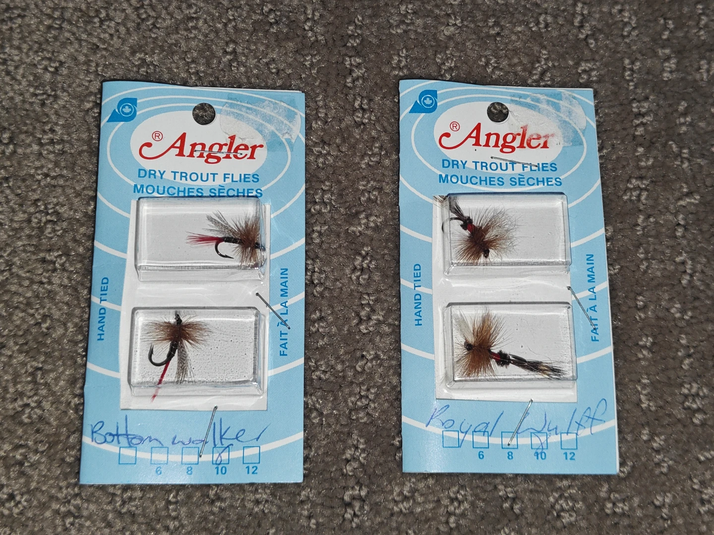 New Fishing Hand-Tied Dry Trout Flies (4 Total)