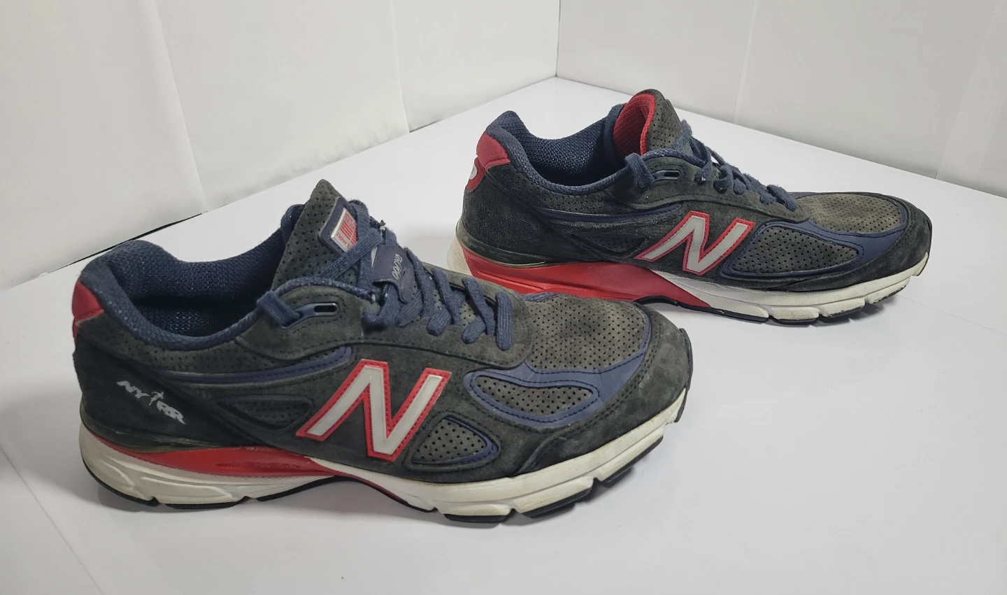 New Balance 990v4 Running Shoes - Gray/Red/Navy, size 11 (62) - photo 5
