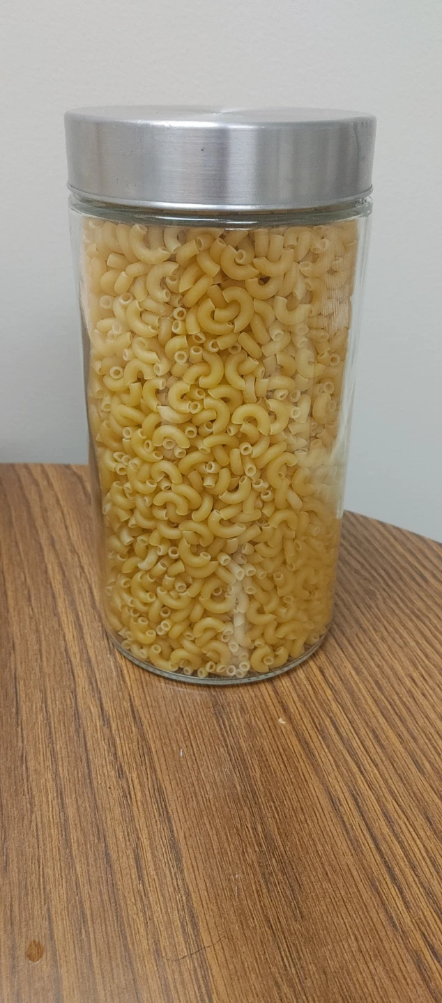 Elbow Macaroni Pasta in Glass Jar