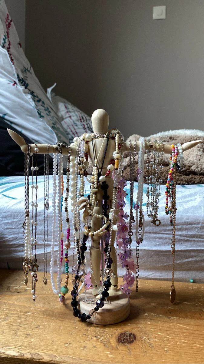 12" Wooden Mannequin Jewelery Holder