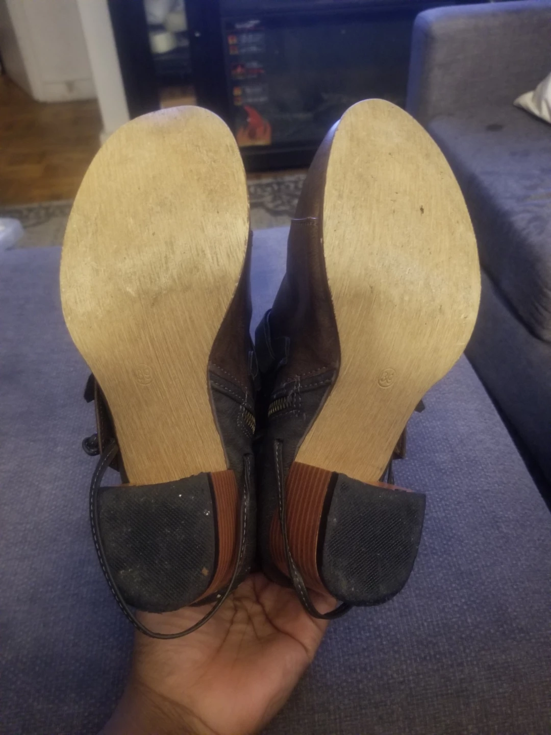 Women's Brown Leather Ankle Boots - Size 8 - photo 3