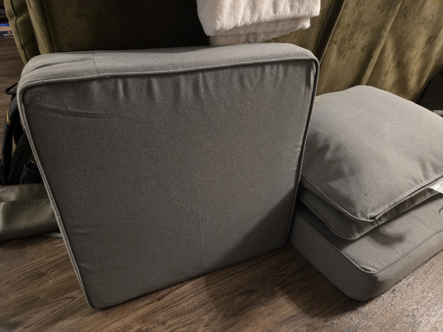 Grey Fabric Outdoor Cushion Set