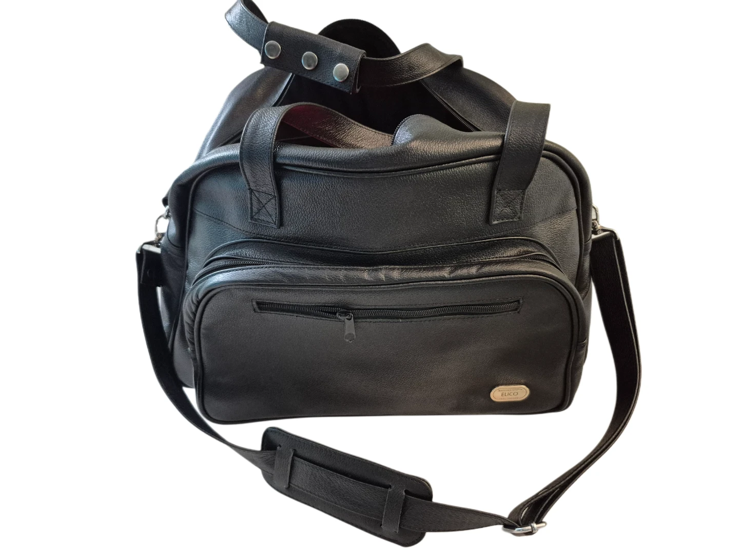 Black Leather Duffle Bag - photo 4