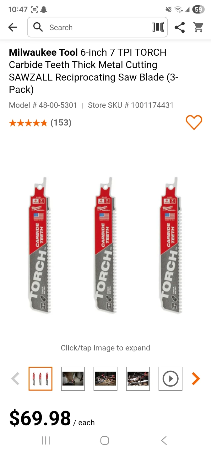 Milwaukee Tool 6-inch 7 TPI 3pack