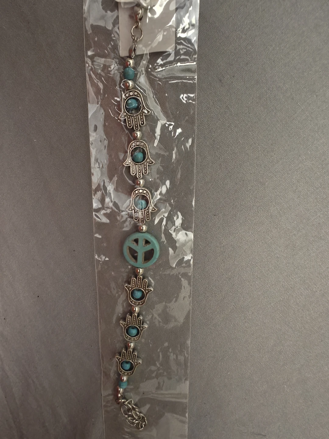 Hamsa Peace Sign Charm