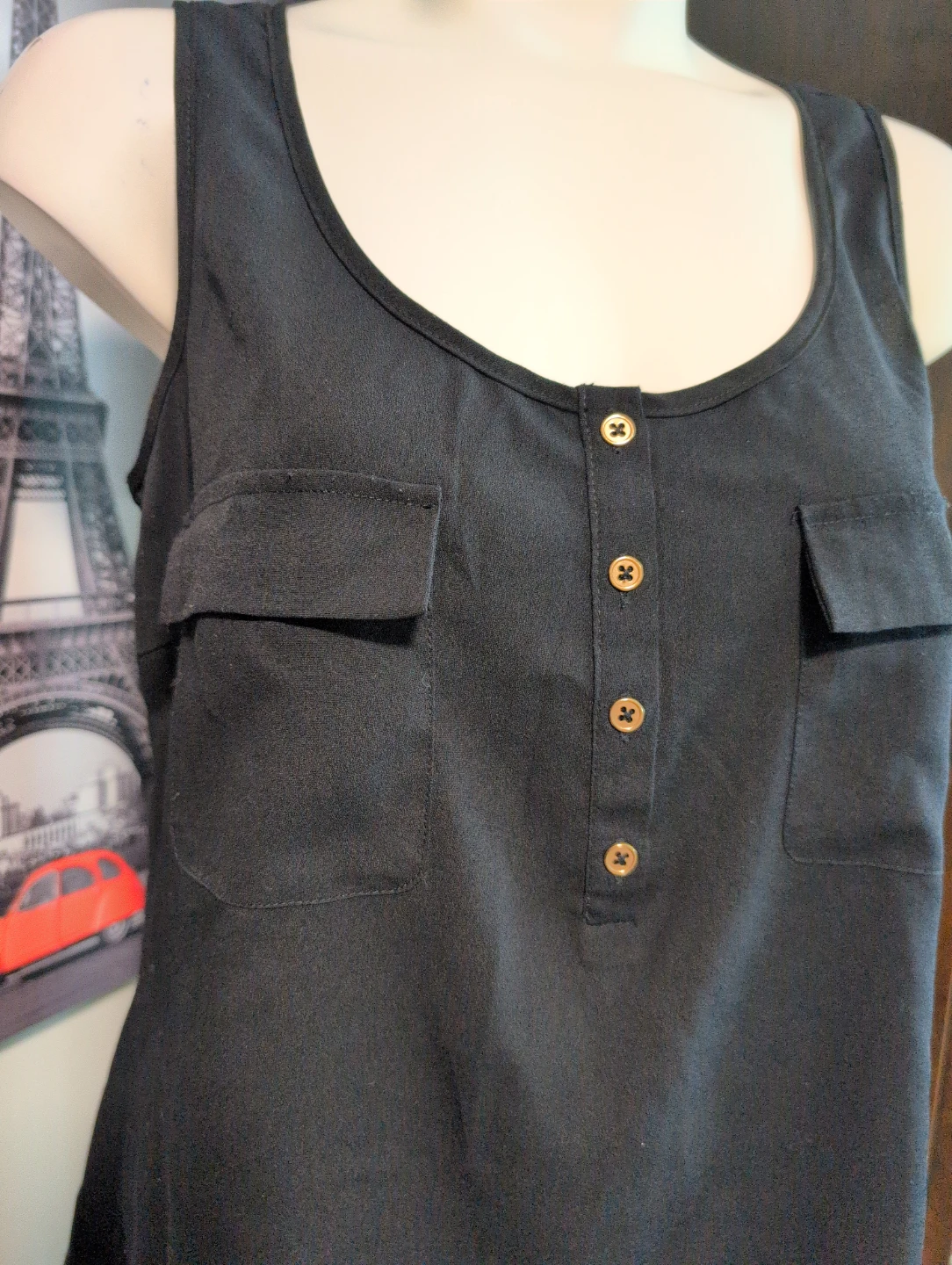 Le Chateau Black Sleeveless Tank Top - Size S/P - photo 2