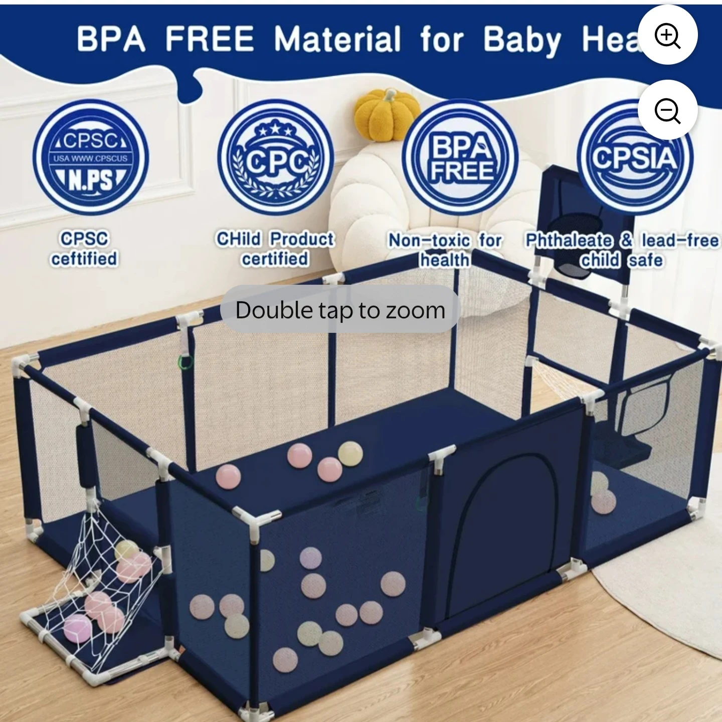 Navy Blue Playpen without toys - photo 5
