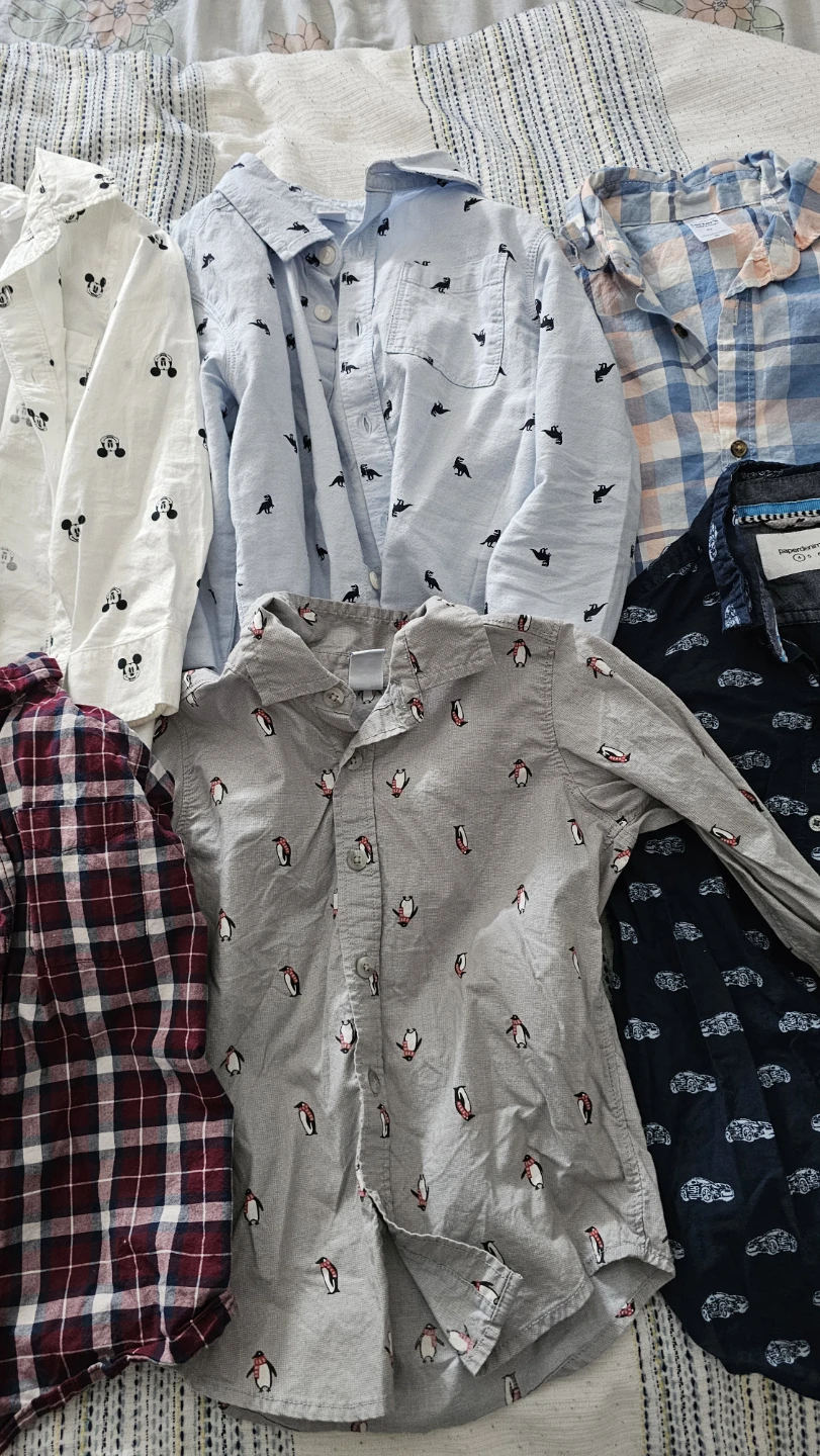 Bundle of 5T Boys' Long Sleeve Shirts