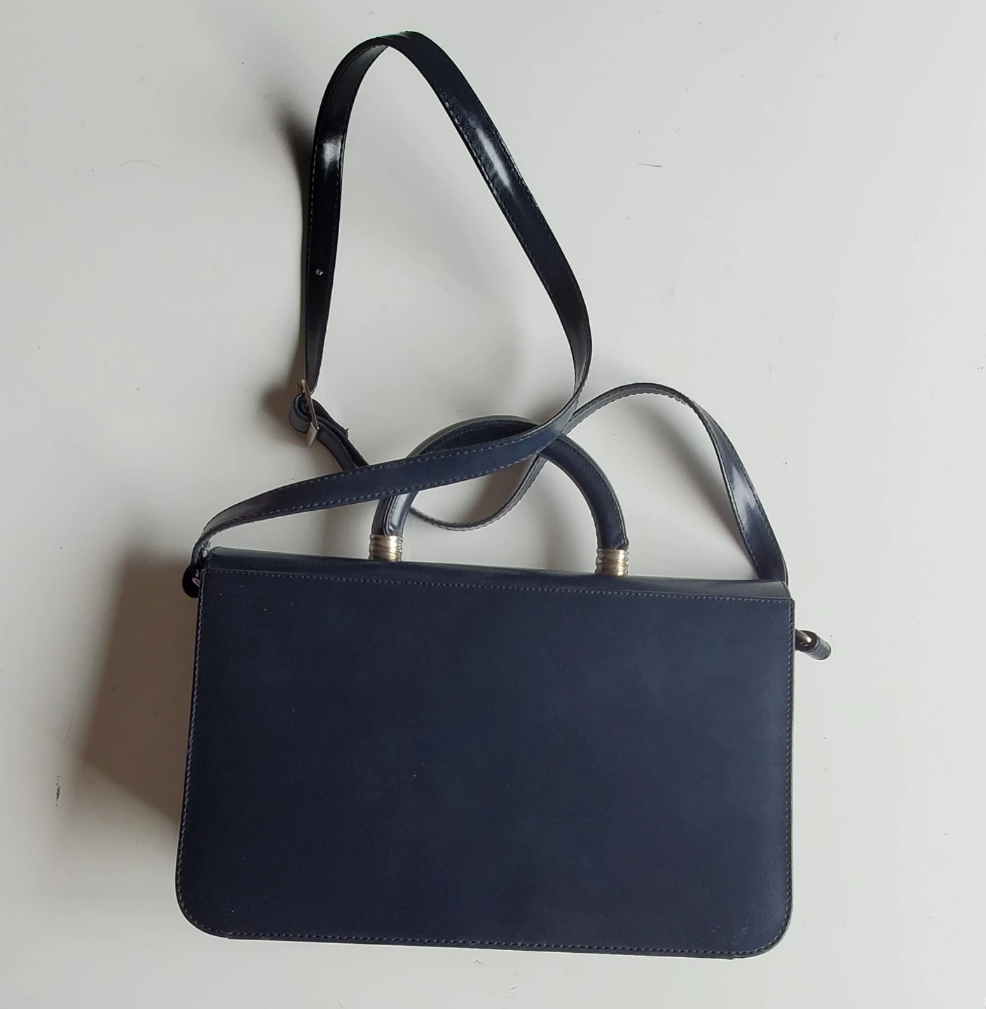 Navy Blue Leather Handbag - photo 2