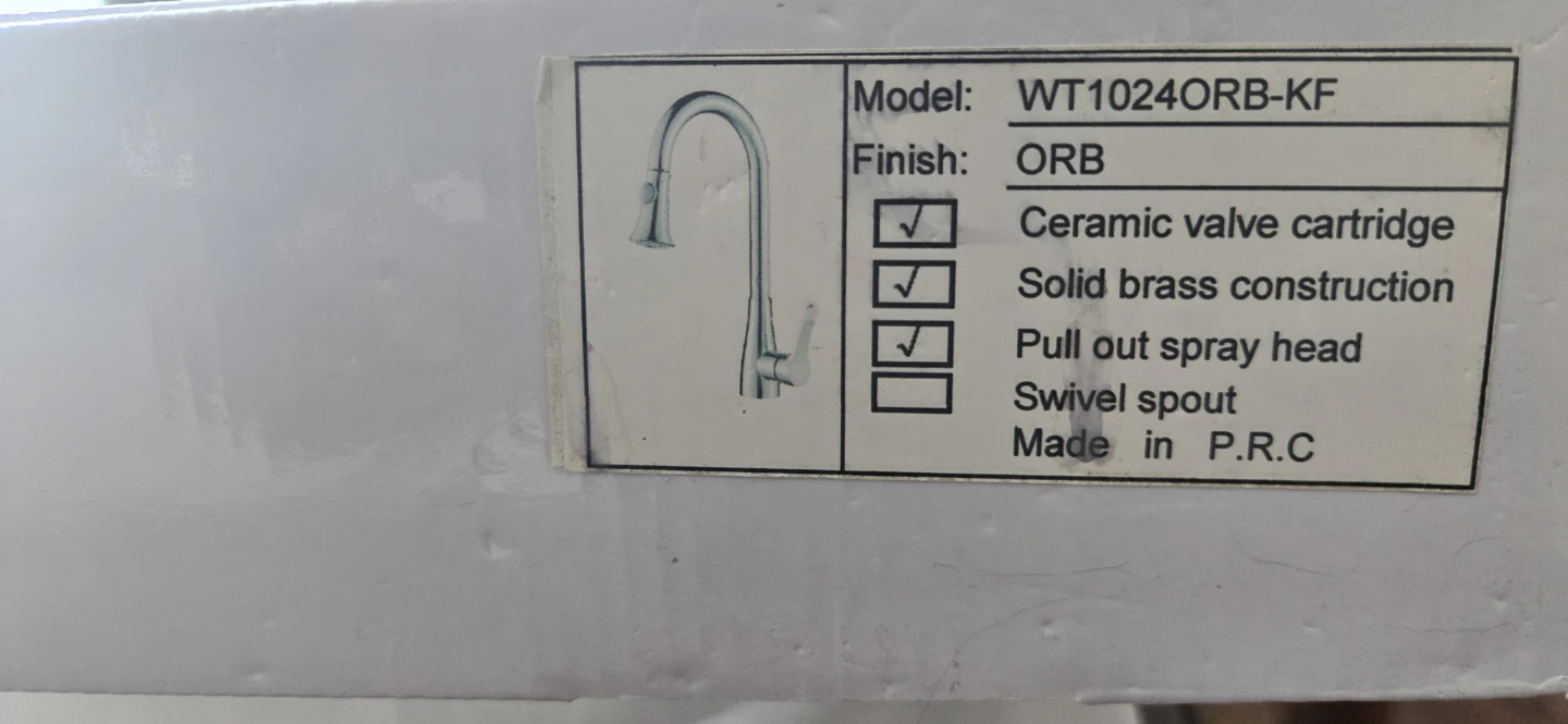 Kitchen Faucet WT1024ORB-KF Oil Rubbed Bronze - photo 3