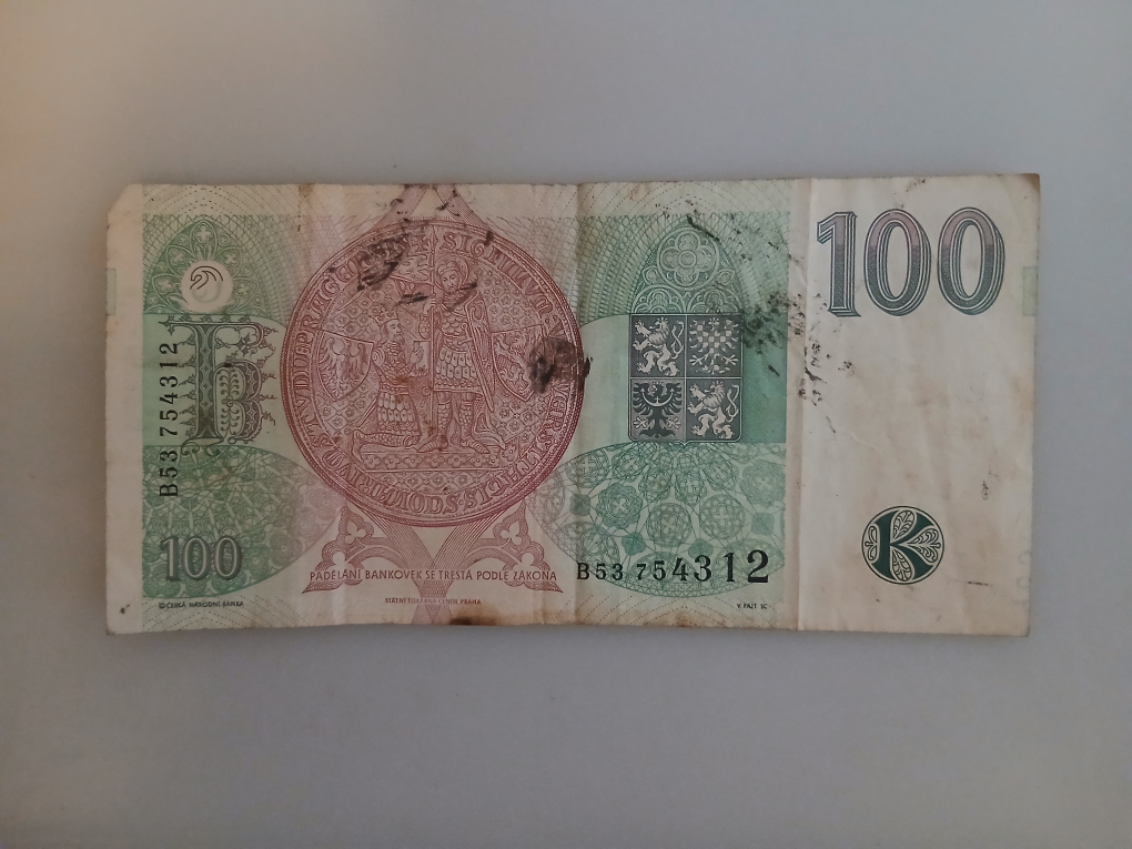 100 Czech Korun Banknote - 1995 - photo 2