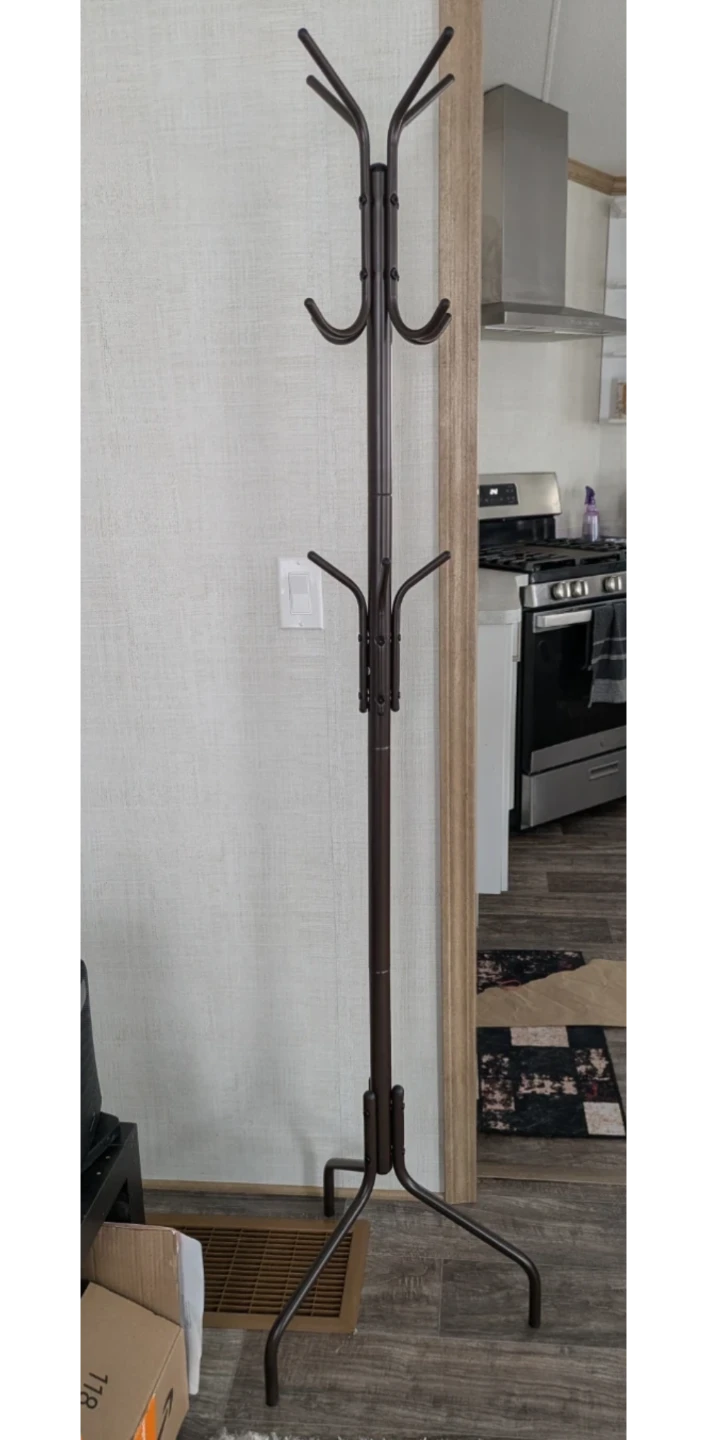 Standing Coat Rack - Dark Brown
