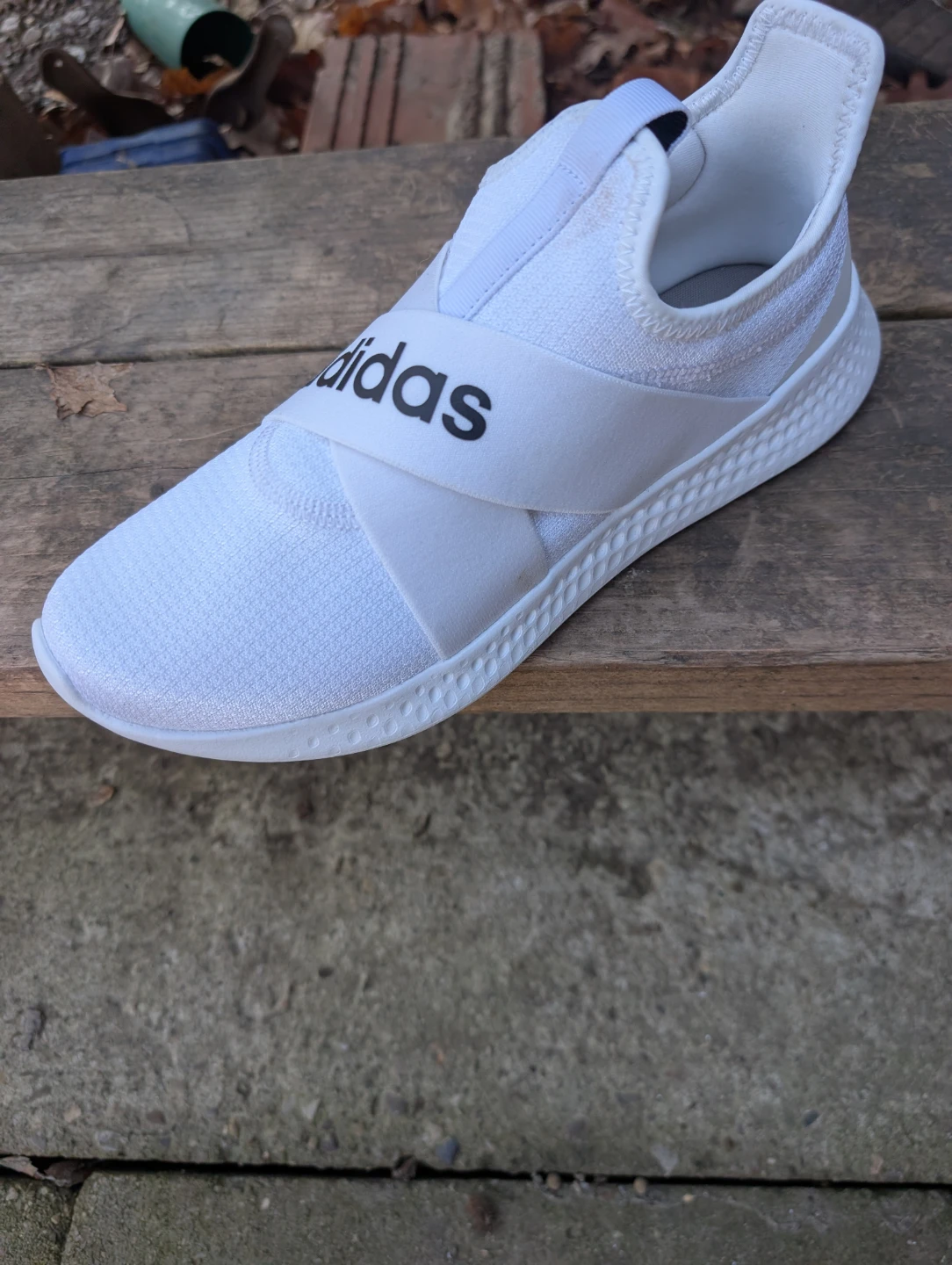 Adidas Women's White Slip-On Sneakers - Size 9 - photo 2