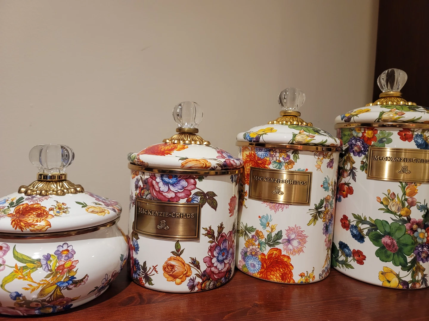 NEW Mackenzie Childs Flower Market Canisters (Set of 4) - photo 2