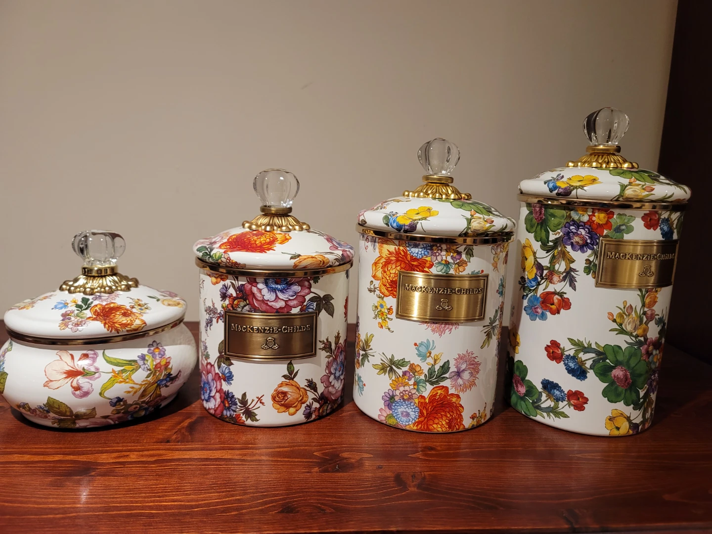 NEW Mackenzie Childs Flower Market Canisters (Set of 4) - photo 3