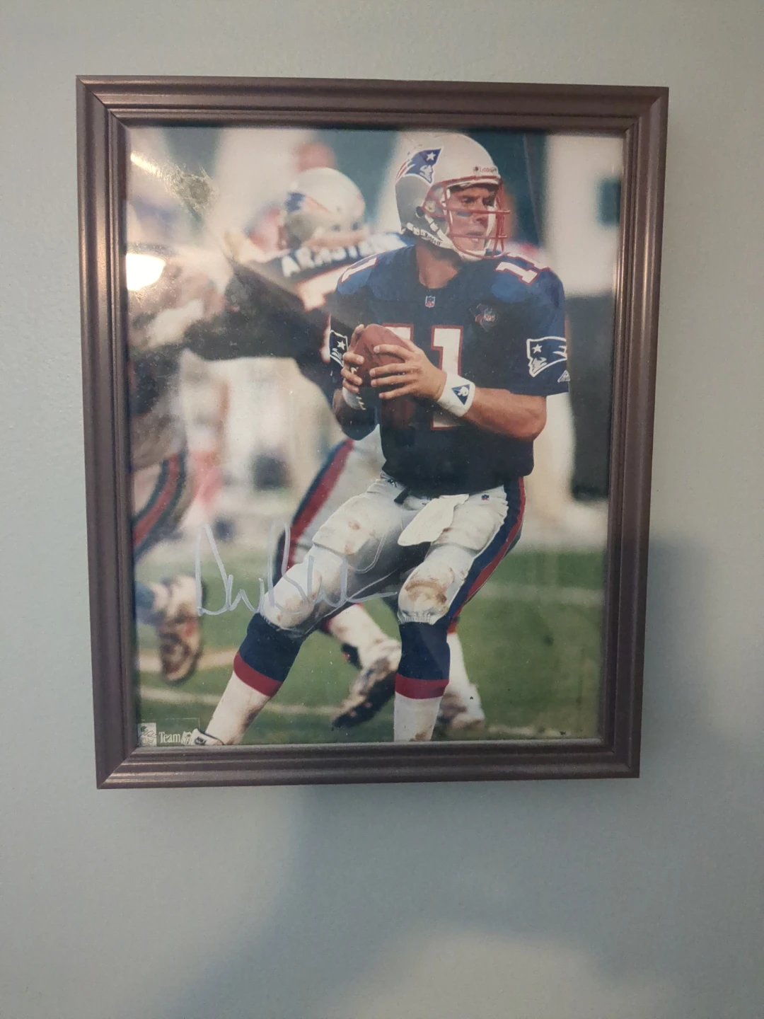 Drew Bledsoe Autographed New England Patriots Photo