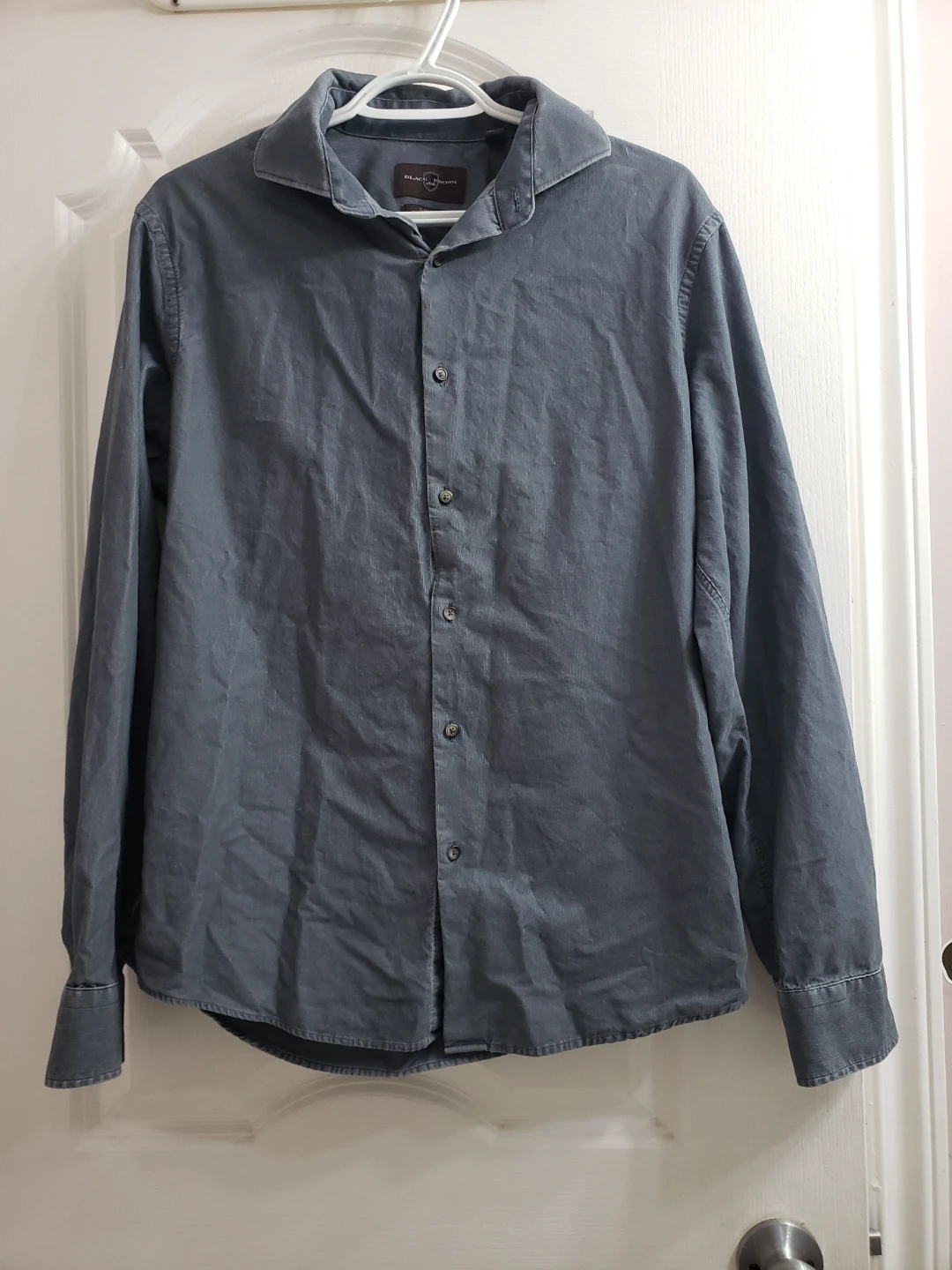 Black Brown 1826 Slim Fit Button-Up Shirt - Grey - medium
