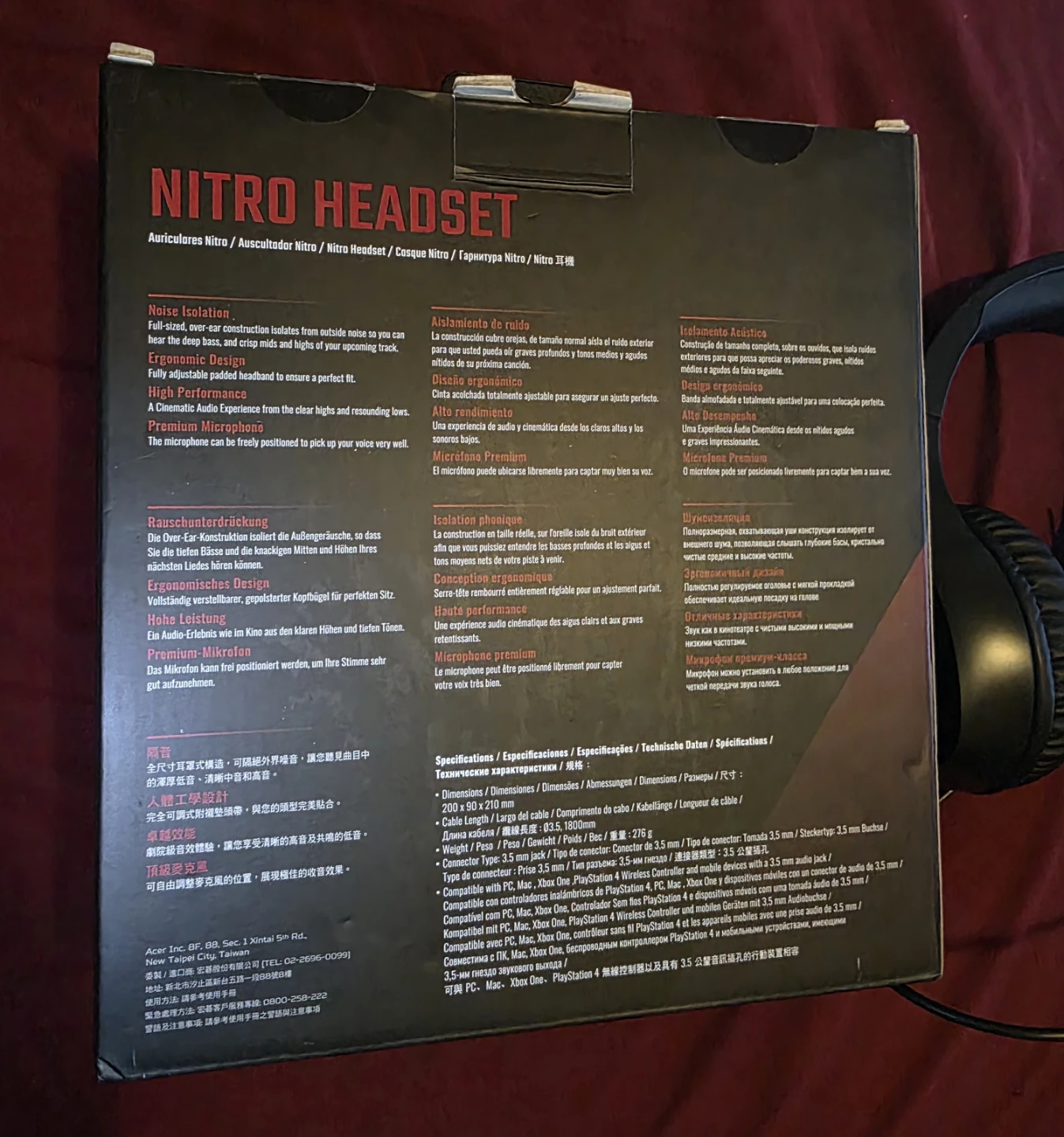 Acer Nitro Gaming Headset – PS4 / Xbox / PC – Like New - photo 4
