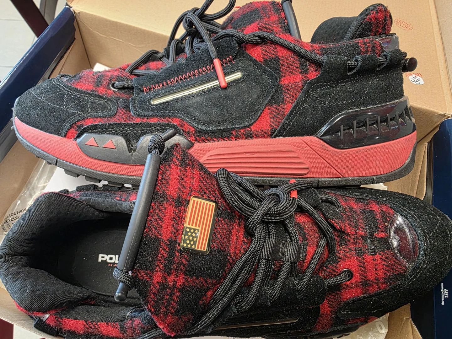 Polo Sport Ralph Lauren Red Plaid Sneakers