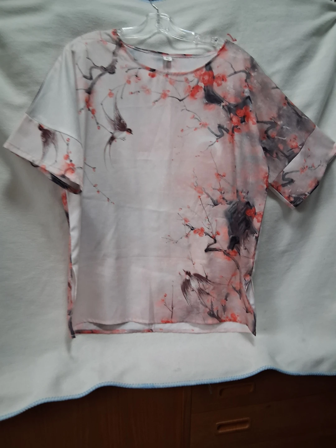 Women's Blossom& Bird Print BLOUSE Size XL - photo 2