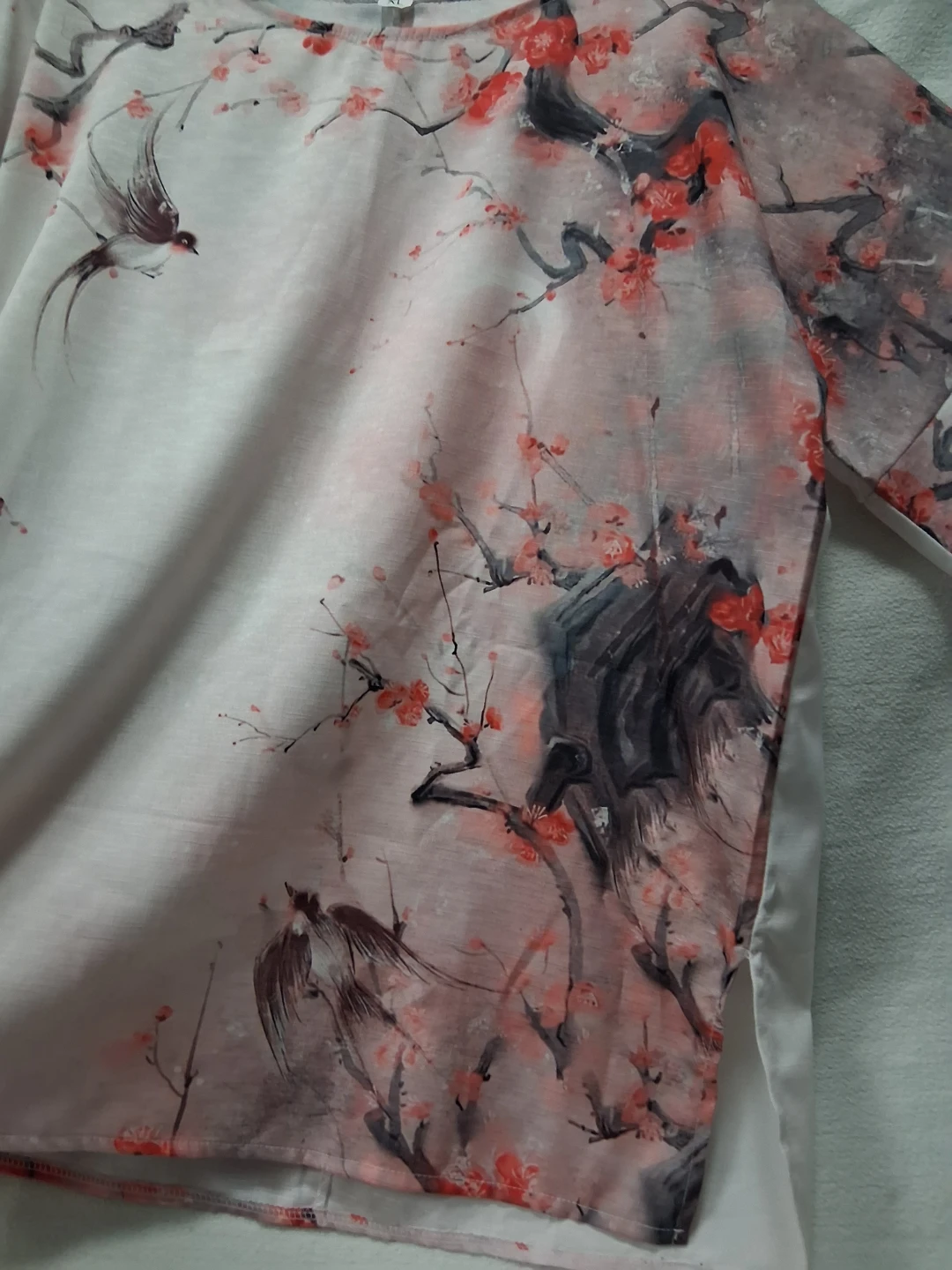 Women's Blossom& Bird Print BLOUSE Size XL - photo 4
