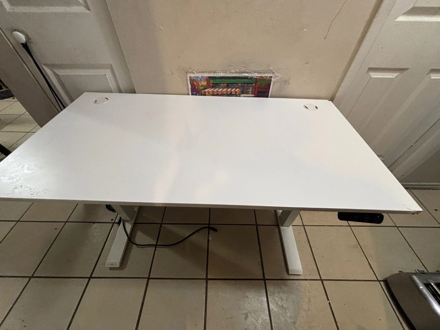White Adjustable Standing Desk - photo 2