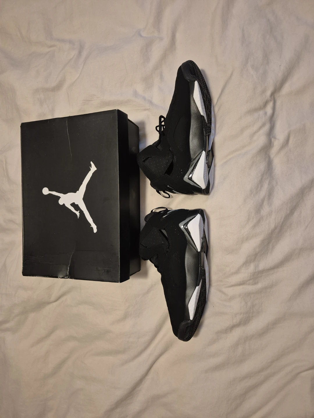 Jordan True Flight Sneakers - Black/White, Size 9.5 - photo 2