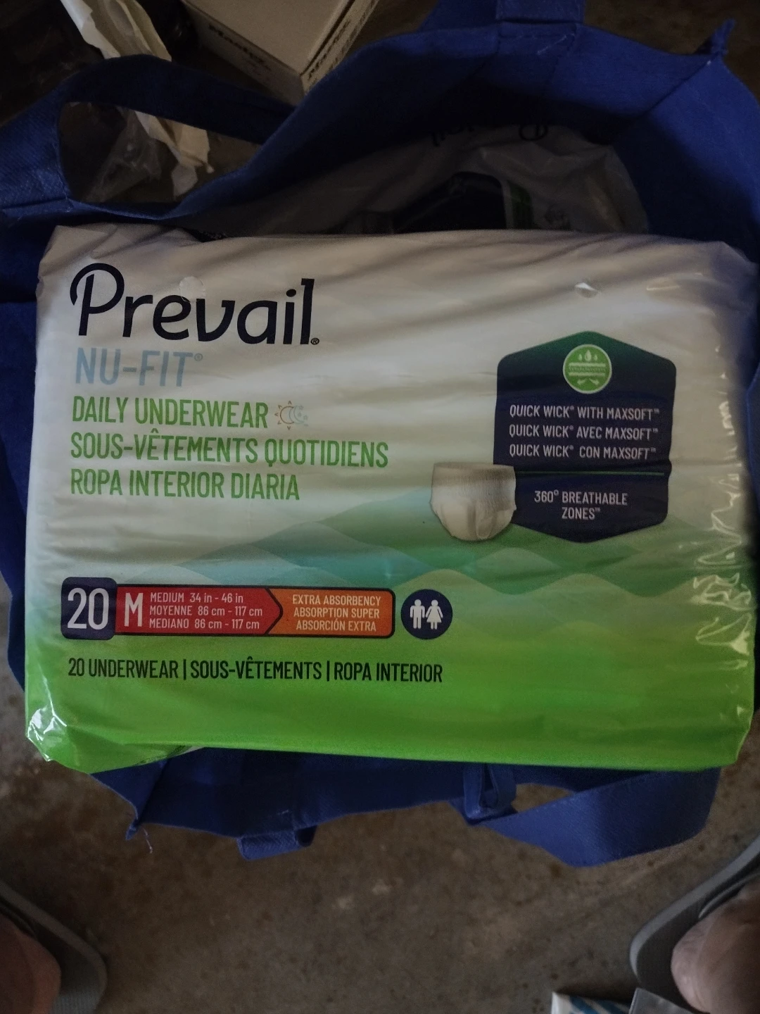 Prevail NU-FIT Daily Underwear Medium 20 Count 🥕
