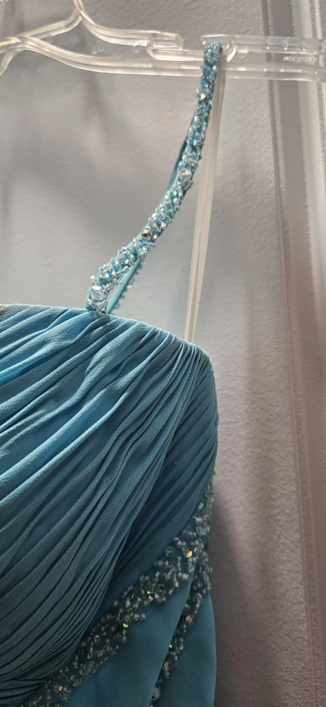 Blue Beaded Formal Dress - photo 3