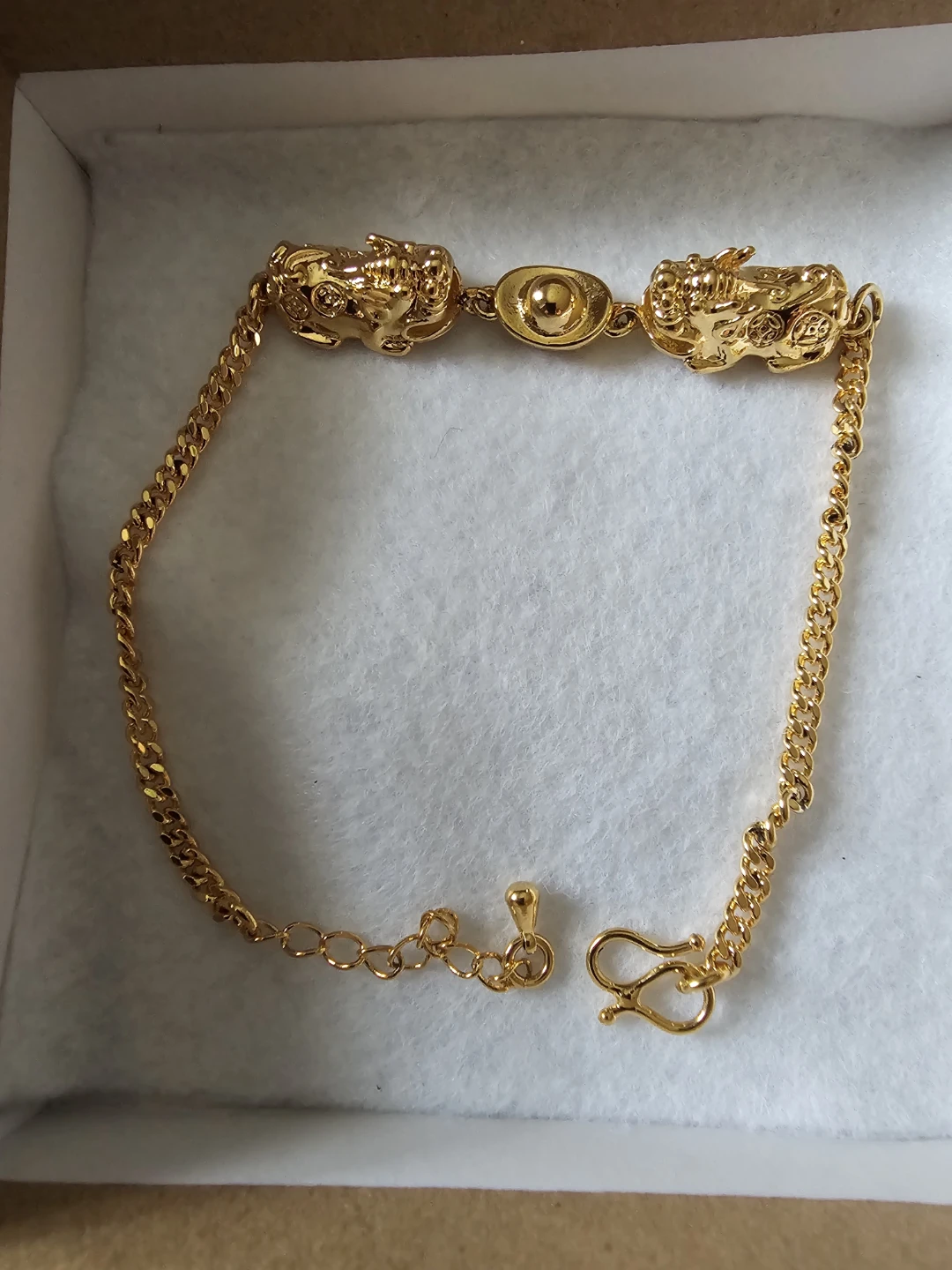 24k Gold plated hand jewelry auspicious fengshui Pixiu Bracelet