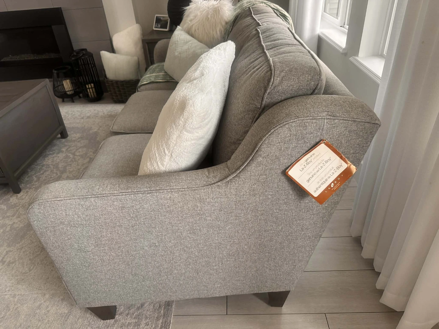 La-Z-Boy Sofa - Grey Fabric