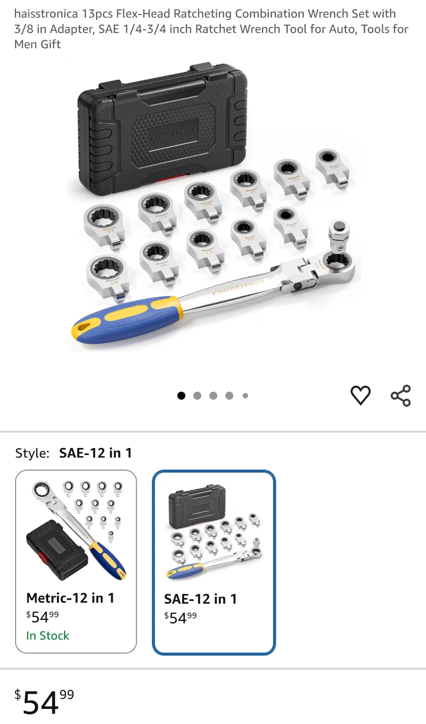 HAISSTRONICA 13pcs Ratcheting Combination Wrench Set - photo 4