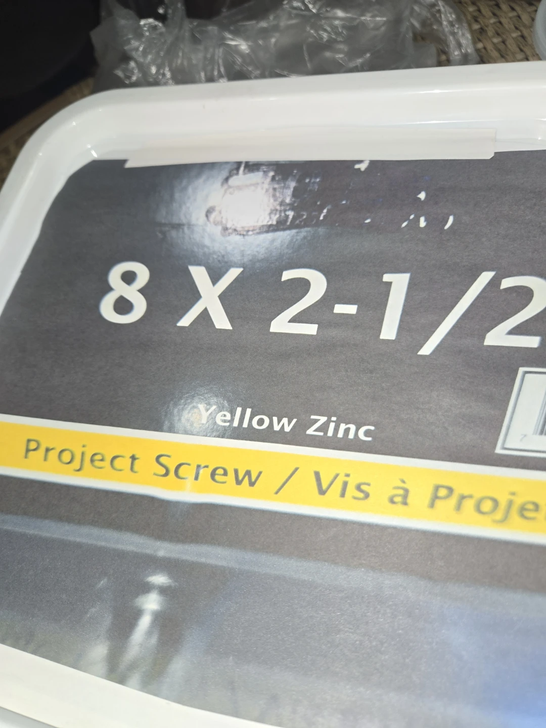 Project Screws - Yellow Zinc, 2-1/2 inch, 100 pcs