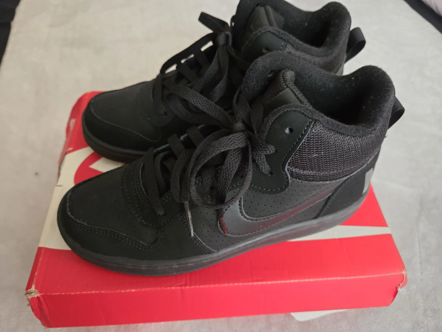 Nike Court Borough Mid (GS) Black Youth Size 4Y Sneakers - photo 3
