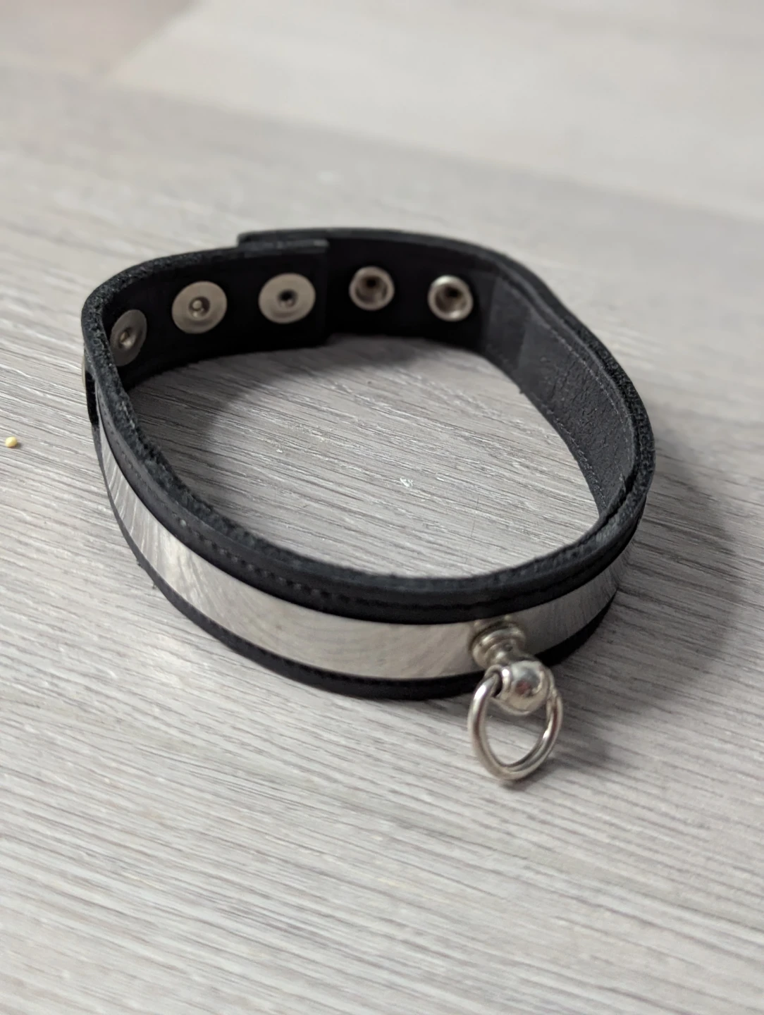 Northbound Leather Collar Choker Necklace with D-Ring - photo 2