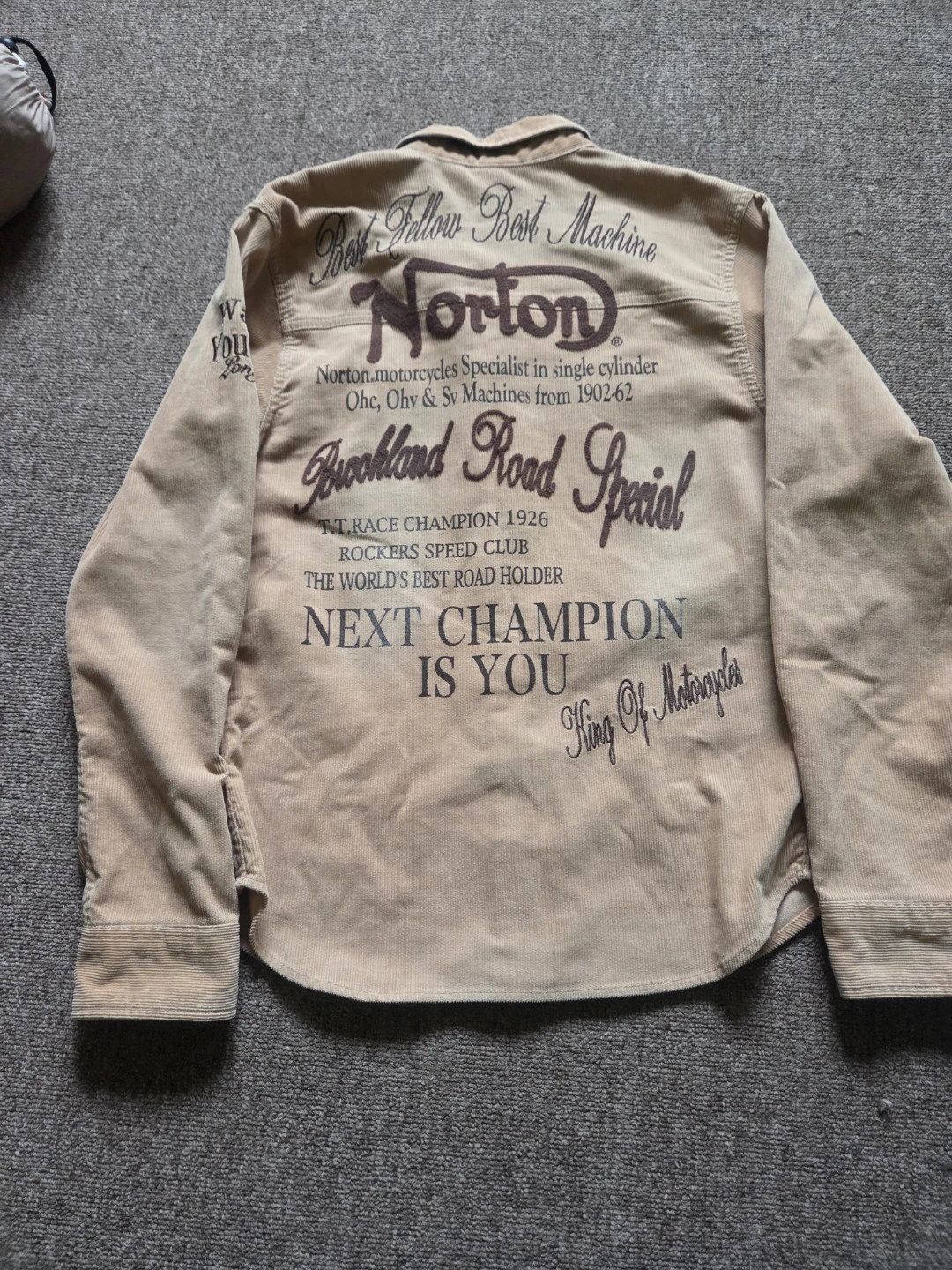 Norton motorcycles Corduroy Shirt - Size S - photo 3