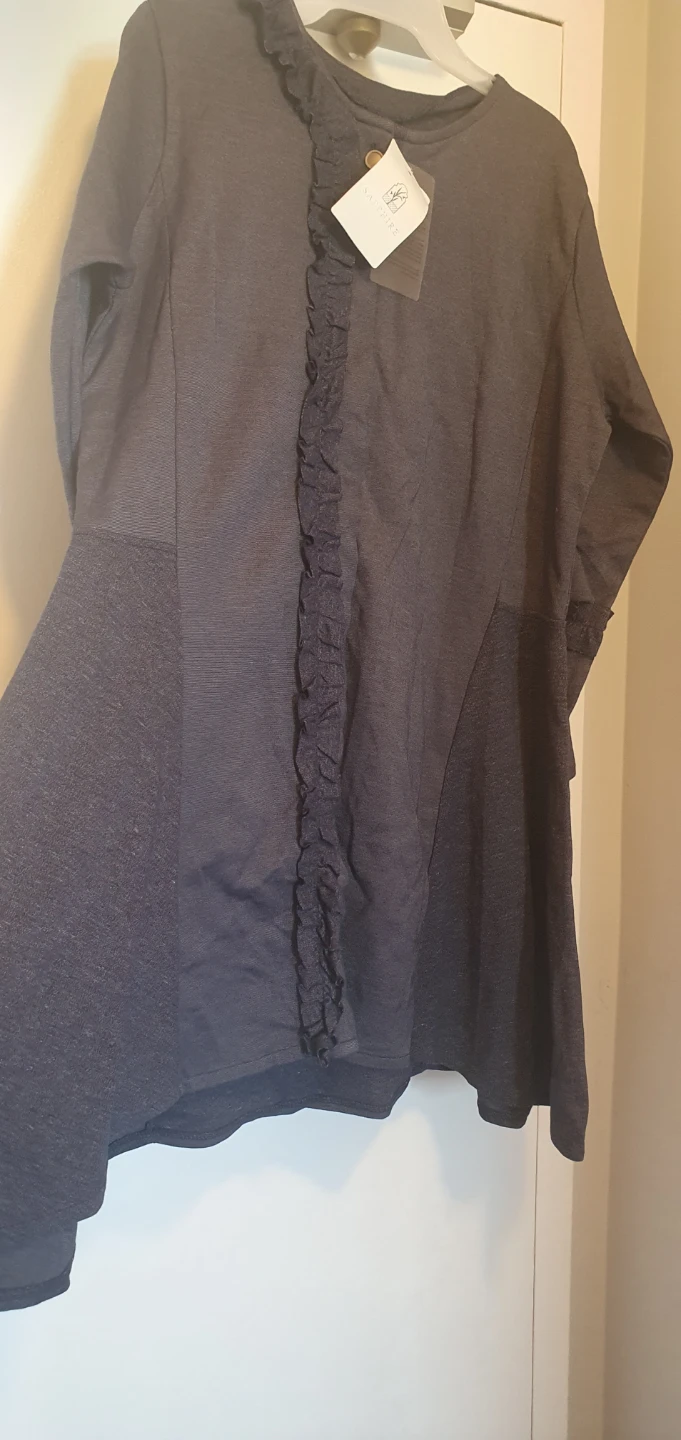 🥕Sapphire Women's Grey Long Sleeve Ruffle Top - photo 2