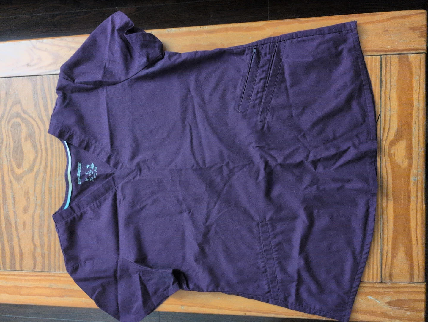 2 Scrub Tops - Light Blue & Purple - photo 2