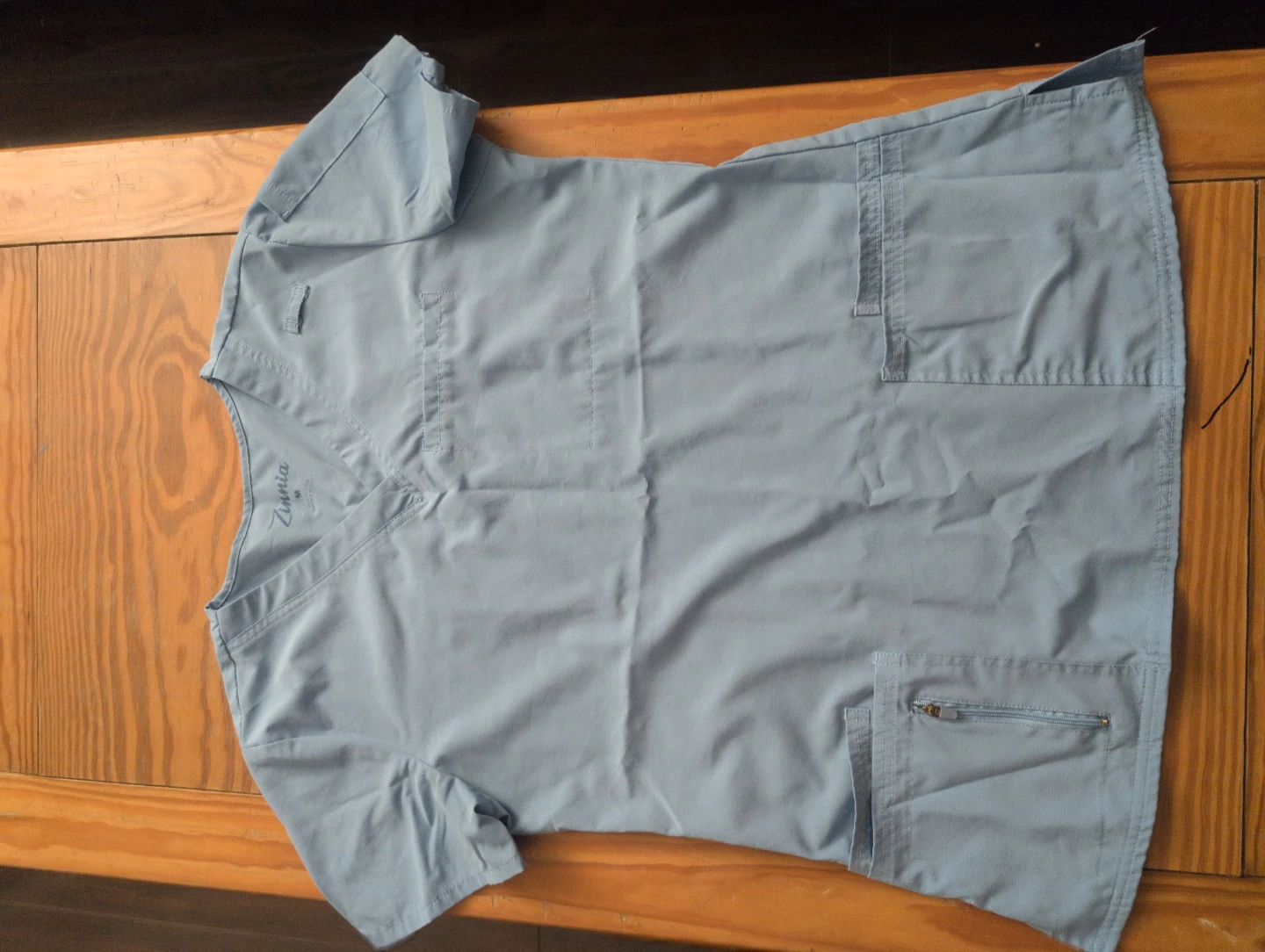 2 Scrub Tops - Light Blue & Purple - photo 3