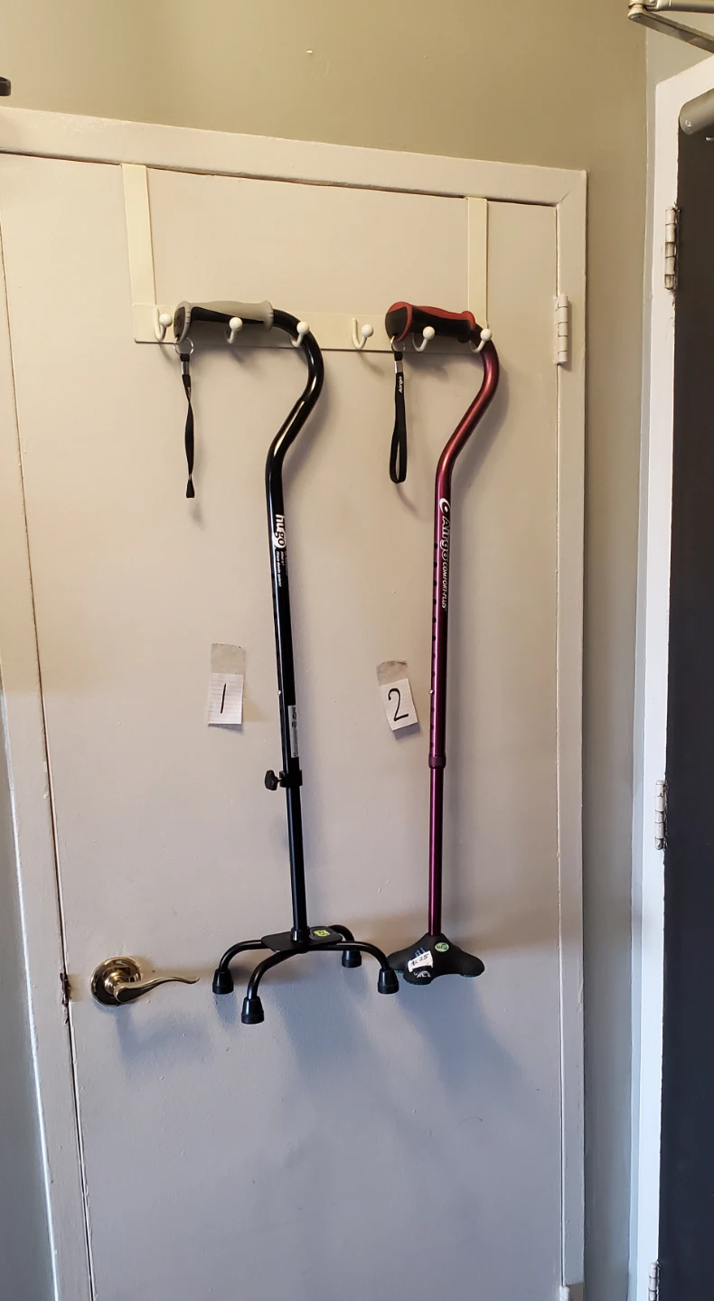 Walking Sticks & 2 White Cane