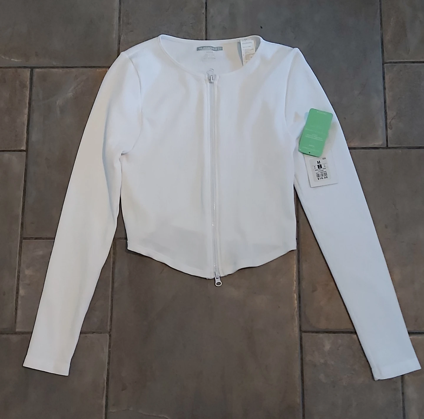 Forever 21 Zip-Up Cropped Cardigans (White & Black) - photo 3