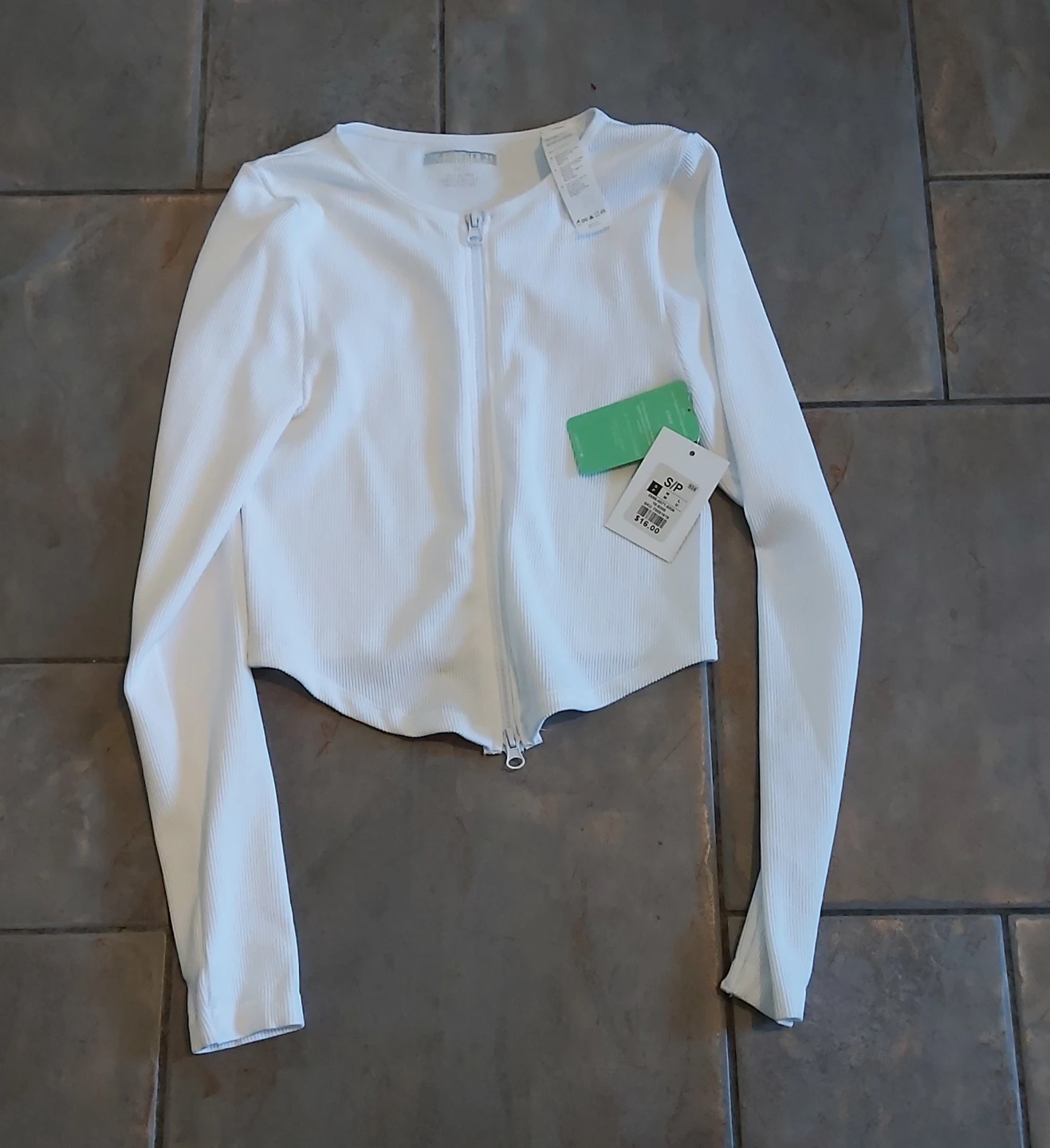 Forever 21 Zip-Up Cropped Cardigans (White & Black) - photo 4