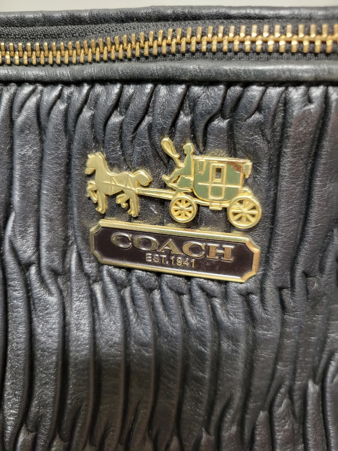 Vintage Coach Madison Gathered Leather Satchel - photo 3