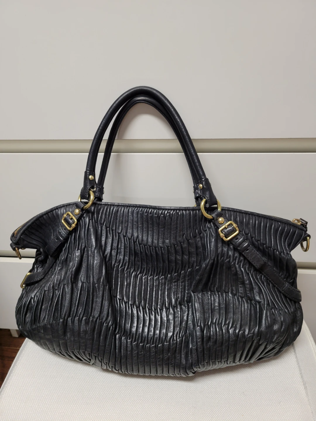 Vintage Coach Madison Gathered Leather Satchel - photo 5